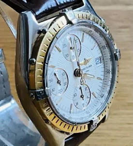 Breitling Chronomat Stahl/Gold mit Lederband und Faltschließe - D13050.1 - Bild 1 von 11