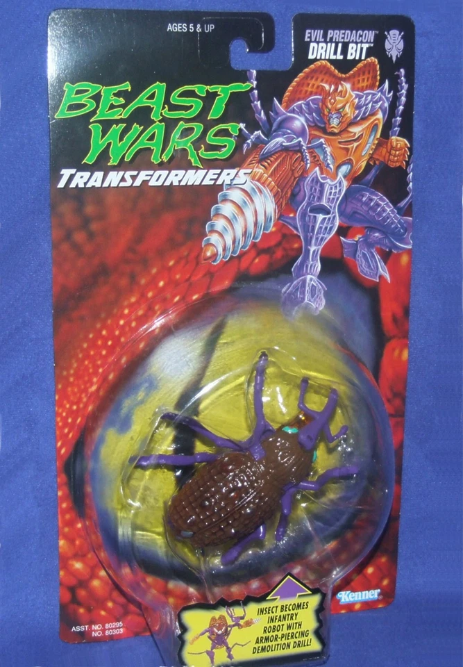 Transformers Beast Wars Evil Predacon Drill Bit New 1996 Factory Sealed - Image 1 of 1