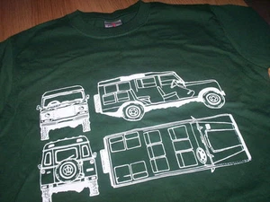 LAND ROVER T-SHIRT TECH BLUE PRINT LOGO all sizes choice - Picture 1 of 2