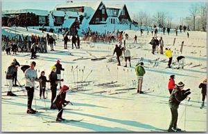 c1960s Bessemer, Michigan Postcard INDIANHEAD MOUNTAIN SKI AREA "Summit Chalet" - Picture 1 of 2