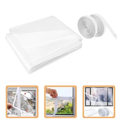 1 Set Window Windproof Screen Winter Thermal Film Win - Image 1 of 4