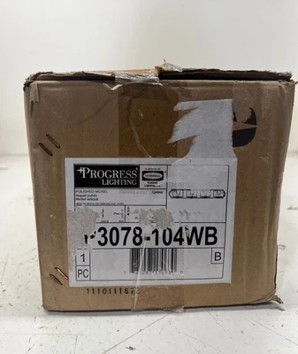 Vidro de água transparente Progress Lighting Caress 4 luzes níquel polido P3078-104WB - Imagem 1 de 2