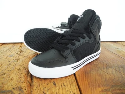 SUPRA FOOTWEAR - VAIDER NIÑOS ZAPATOS SNEAKER NUEVO BLACK-WHITE TALLA:US 1... - Imagen 1 de 4