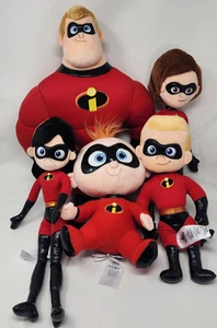 Walt Disney Pixar Die Unglaublichen 2 komplettes Familienset Plüsch - Bild 1 von 12