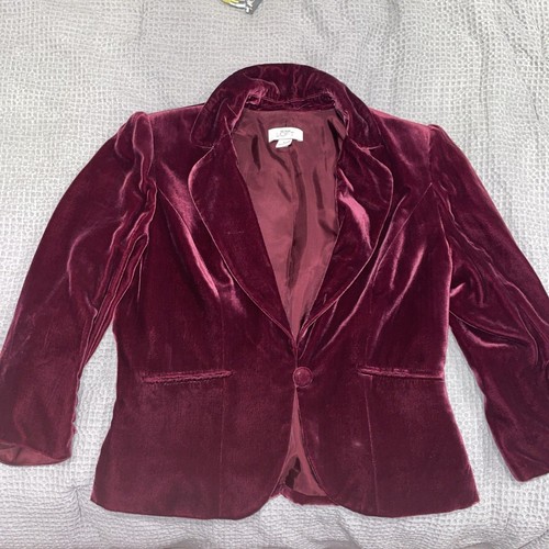 Giacca blazer Ann Taylor LOFT rosso bordeaux San Valentino taglia 6