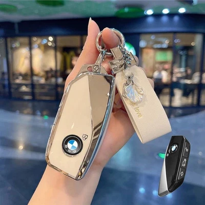 Key Fob Case Keychain for BMW X5 X6 X7 iX i5 i7 5 7 2024 2025 - Image 1 of 4