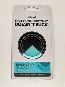 OhSnap Snap 4 Magnetic Phone Grip for Apple (Magsafe) & Android - Electric Teal - Picture 1 of 2