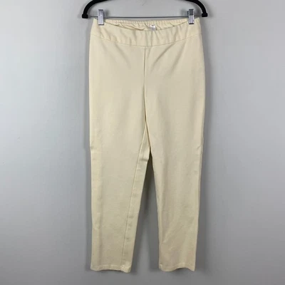 Calça de tornozelo Marla Wynne creme tamanho 10 elástica - Imagem 1 de 4