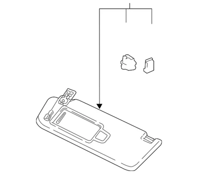 Genuine Volkswagen Sun-Visor 5NN-857-551-L-SX4 - Image 1 of 2