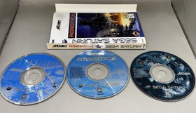 Lot Of 3 Sega Saturn Game Discs Robotica Star Fighter & NFL Quarterback Club 97