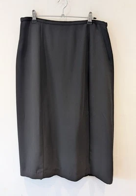 Windsmoor Black Skirt Size 18 Midi Pencil Skirt Lined Side Zip Polyester Acetate - Image 1 of 4