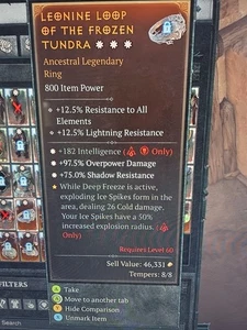 Diablo 4 Temporada 10 Leonine Loop Of The Frozen Tundra 3Ga - Imagen 1 de 1