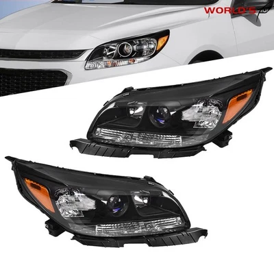 Faros proyectores negros halógenos derecha e izquierda para Chervolet Malibu 2013-2015 Foto 1 de 4