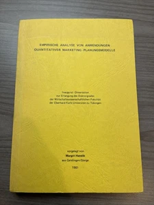 Empirische Analyse Von Anwendungen Quantitative Marketing - Planungsmodelle - Picture 1 of 9