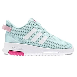 Adidas Infant Racer TR INF Running Shoes Sneakers in Green White - Picture 1 of 9