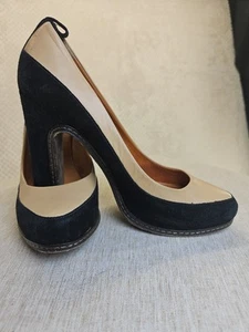 Leifsdottir Leather And Suede Pumps Made In Italy sz 9 All Leather - Picture 1 of 15