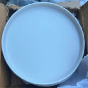 Platos de ensalada de melamina Pottery Barn Mason modernos para exteriores - Juego de 4 marfil - Imagen 1 de 1