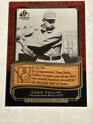 2003 SP Legendary Cuts - Etched in Time Eddie Collins #ET-EC Gold 300 /300 - Image 1 of 2