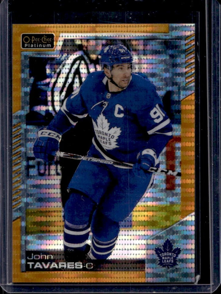 2020-21 O-Pee-Chee Platinum John Tavares Seismic Gold #13/50 Maple Leafs - Image 1 of 2