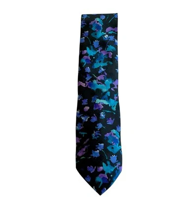 Vtg Gitman Bros Silk Blue Geometric USA Made Tie Mens 55”Long 3.5”Wide Classic — 第 1/4 张图片