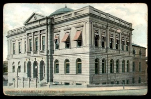 Postcard Public Library, St. Joseph, MO - Picture 1 of 2