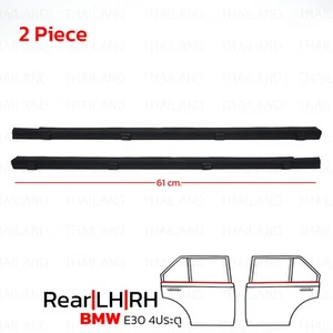For BMW E30 Series 3 Sedan 1982 -1993 Rear Lh+Rh Outer Weatherstrip Door Belt - Picture 1 of 6