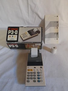 Ancienne Calculatrice P3-D Électronique Imprimante Canon Complet Fonctionnel - Photo 1/7