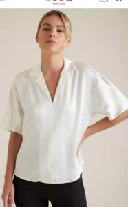 Seed Popover Short Sleeves Shirt in White - Size 12 - 5+ items free AU post - Picture 1 of 15