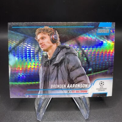 Brenden Aaronson 2022 Topps Stadium Club Chrome Blue Prism Refractor #15 - Image 1 of 4