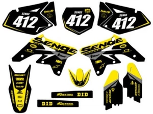 2007-2009 RMZ 250 BINARY Yellow Senge Graphics Kit Compatible with Suzuki - Picture 1 of 10