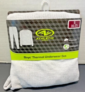 Athletic Works Boys Youth Performance Thermal Underwear Set ~Gray~ Small 6/7 - Picture 1 of 3