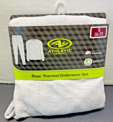Conjunto de ropa interior térmica de rendimiento juvenil Athletic Works para niños ~gris~ pequeño 6/7 Foto 1 de 3