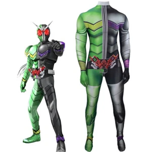 Kamen Rider W Jumpsuit CycloneJoker Cosplay Costume Adult & Kids Halloween Party - Picture 1 of 8