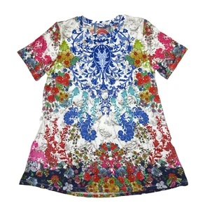 NWT Johnny Was Midsummer Favorite S/S Crew Neck Swing Tee Jersey T-Shirt S $120 - Picture 1 of 3