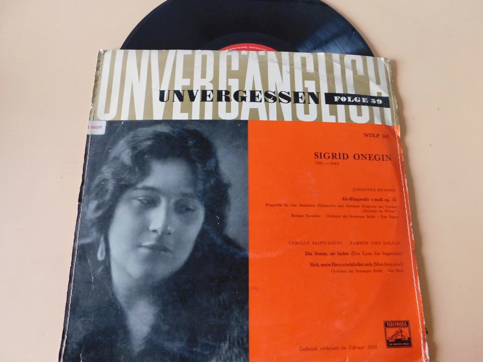 Sigrid Onegin - Brahms B-Dur - alt, evt. Schellck Vinyl 10" LP - Bild 1 von 1