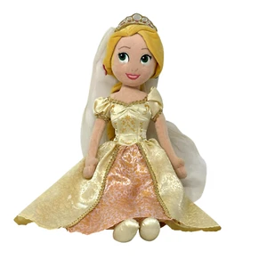 DISNEY Rapunzel Tangled Ever After 21" Plush Doll Wedding Dress Tiara - Picture 1 of 8