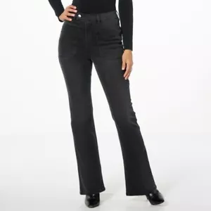 DG2 by Diane Gilman New Classic Stretch Utility Pocket Flare Leg Jean Size 8 Y2K - Picture 1 of 6