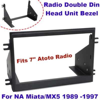 For 1989 -1997 Mazda Miata NA Double Din Head Unit Bezel Fits 7" Atoto Radio Foto 1 de 4