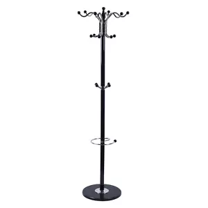 Appendiabiti in metallo stand free standing albero appendiabiti cappello appendiabiti 16 ganci - Foto 1 di 19