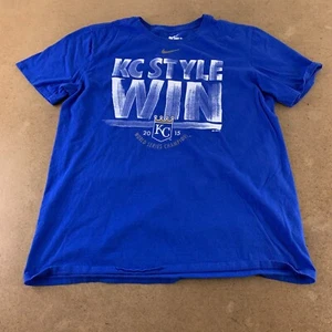 Kansas City Royals Nike Men's Size Large Athletic Cut 2015 World Series T-Shirt - Picture 1 of 8