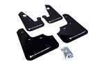 Rally Armor Mud Flaps Guards for 08-15 Lancer & Ralliart (Black w/White Logo)