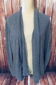 Cardigan donna medio Croft Barrow grigio opem davanti maglia leggera - Foto 1 di 11