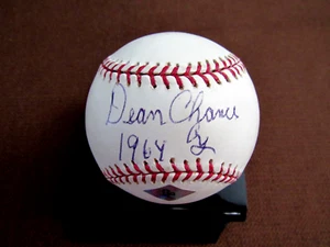 DEAN CHANCE 64 CY YOUNG CALIFORNIA ANGELS PITCHER SIGNED AUTO OML BASEBALL JSA - Picture 1 of 3