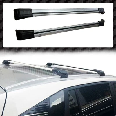 Barra transversal de aluminio para riel de techo 2 piezas apta para BMW X1 2009-2015 Foto 1 de 4