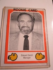 1987 EDWARD GERSH BOXING CARD #151 BROWN'S BOXING CARD AUTOGRAPHED BBA17A -B