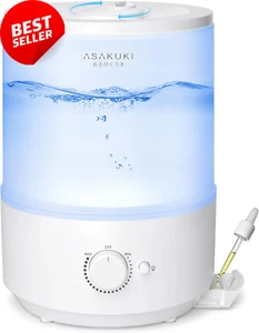 3L Cool Mist Humidifier Quiet Top Fill for Baby Plants Bedroom Auto Shut-Off - Picture 1 of 10