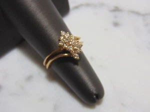 Womens Vintage Estate 14k Yellow Gold Diamond Cluster Ring, 4.1g - Picture 1 of 6