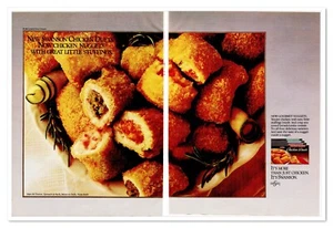 Anuncio impreso Swanson nuevas pepitas gourmet vintage 1986 anuncio de comida de 2 páginas - Imagen 1 de 5
