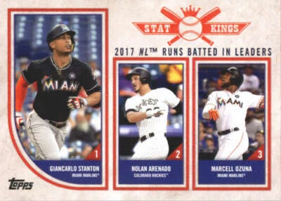 2018 Topps Big League #309 N Arenado/M Ozuna/G Stanton Rockies/Marlins - Image 1 of 2