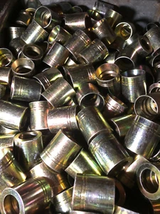 100 x 5/8" R1A Hydraulic Ferrule Hose Pipe Crimp Steel Swage Swaged Clamp Tube - Picture 1 of 2